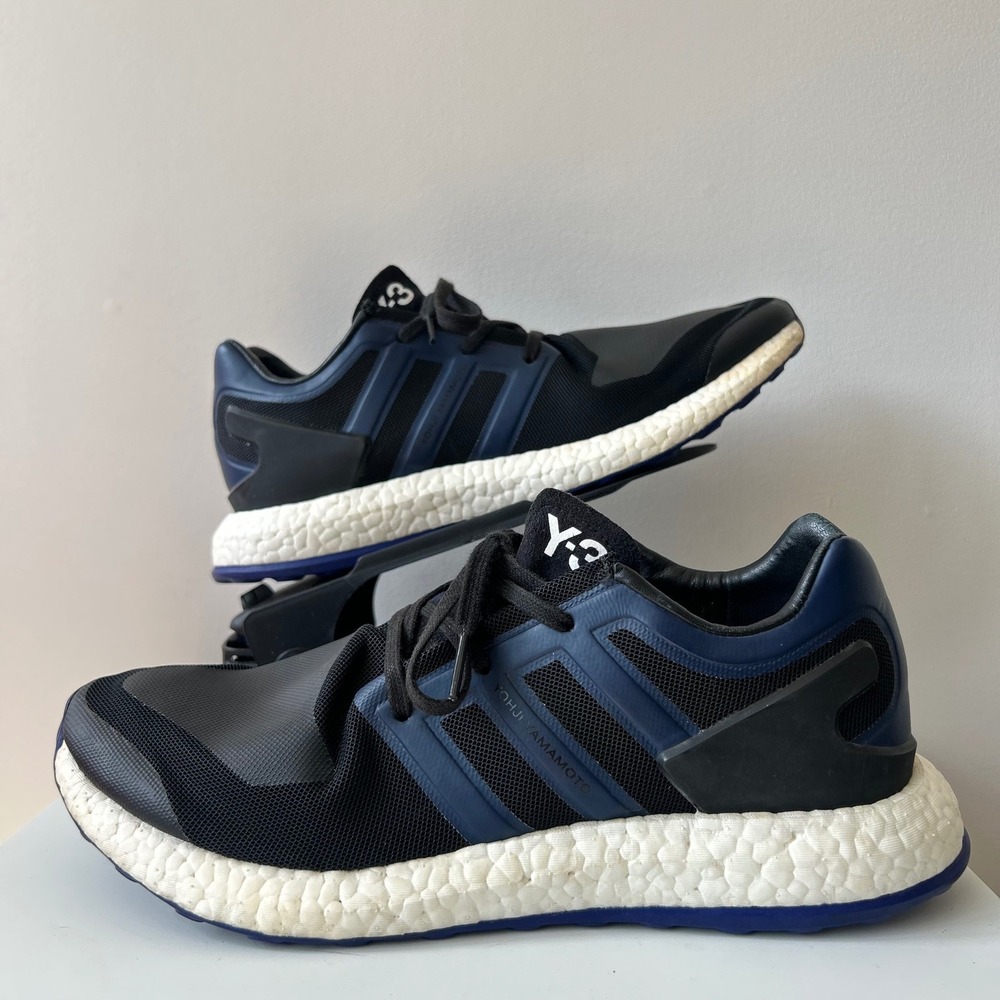 Adidas Y-3 PureBoost Yohji Yamamoto Sneakers 10.5 Empire Blue‎ Black Low Top